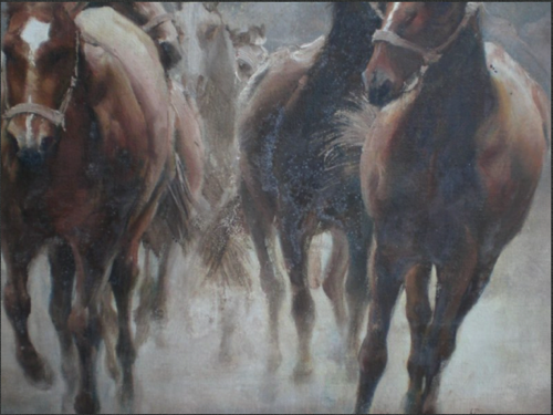 Oil on canvas - Before conservation treatment - Active fungus